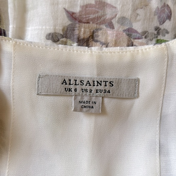 AllSaints Cotton Animal Print Top - Picture 4 of 5